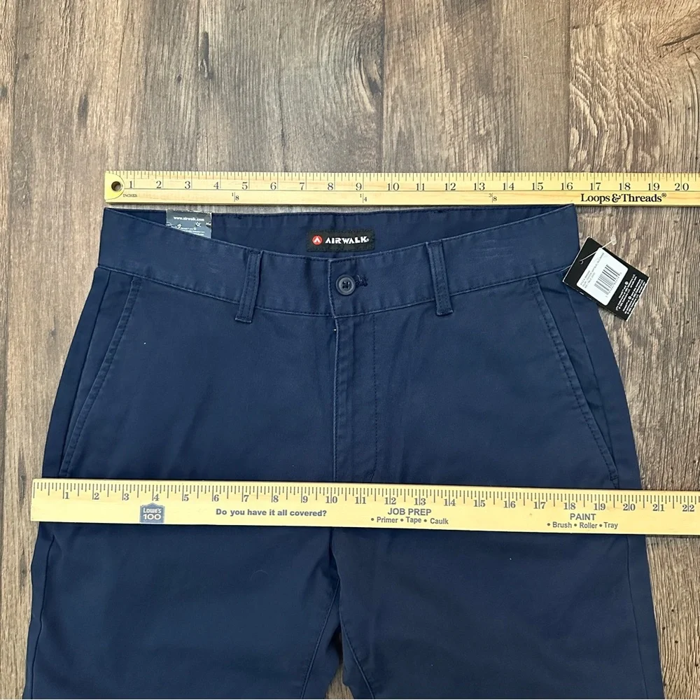 Airwalk Stay Fast Chino Cotton Casual Pants Mens Size 32x32 Blue Marine